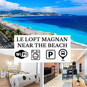  Apartament Le Loft Magnan - Ac- Pres - Wifi - Parking - Confort Et Moderne - Supermarches Et Tram Proches